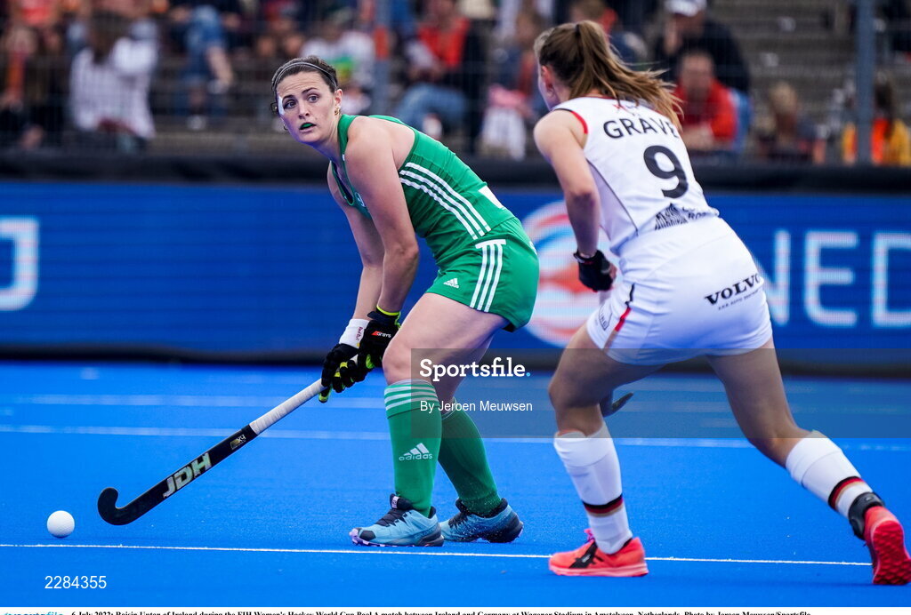 6 July 2022; Roisin Upton of Ireland during the FIH Women's Hockey World Cup Pool A match between Ireland and Germany at Wagener Stadium in Amstelveen, Netherlands. Photo by Jeroen Meuwsen/Sportsfile