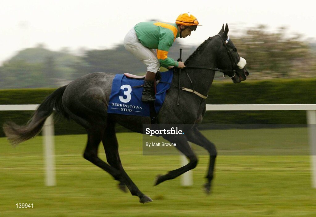 9 May 2004; Medicinal with Pat Shanahan up, on their way to the start of the Derrinstown Stud Derby Trial Stakes. Leopardstown Racecourse, Dublin. Picture credit; Matt Browne / SPORTSFILE
