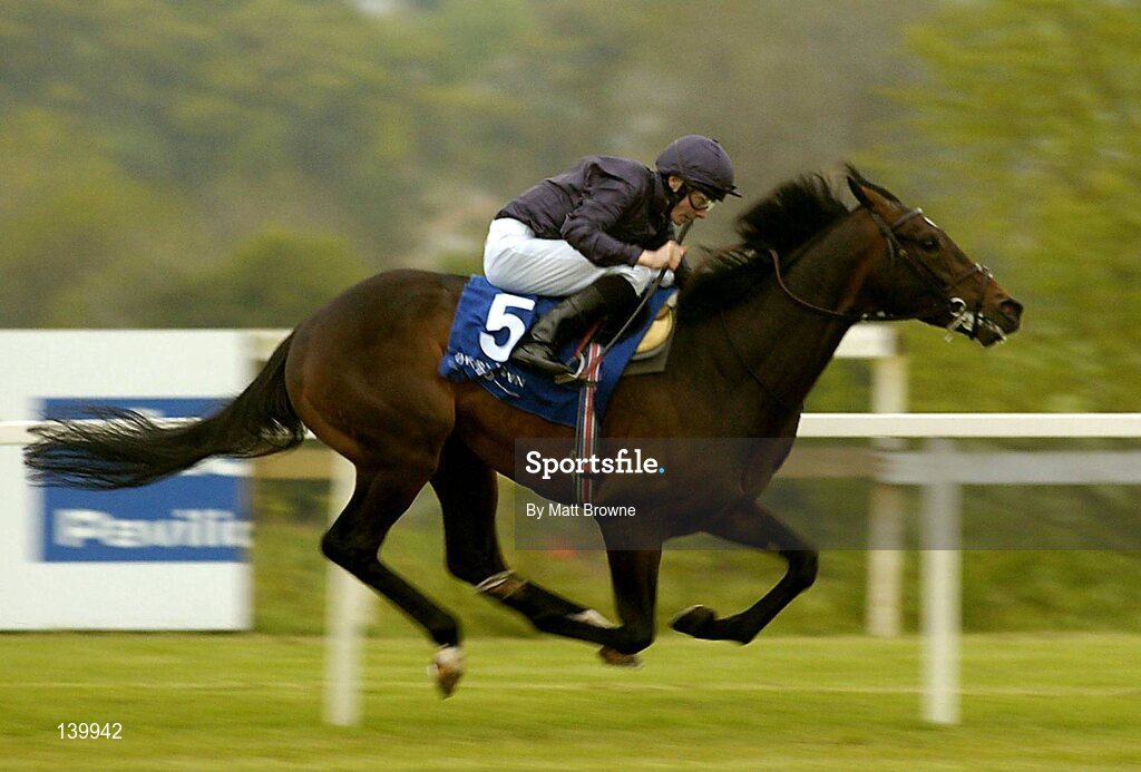 9 May 2004; Yeats, with Jamie Spence up, on their way to winning the Derrinstown Stud Derby Trial Stakes. Leopardstown Racecourse, Dublin. Picture credit; Matt Browne / SPORTSFILE