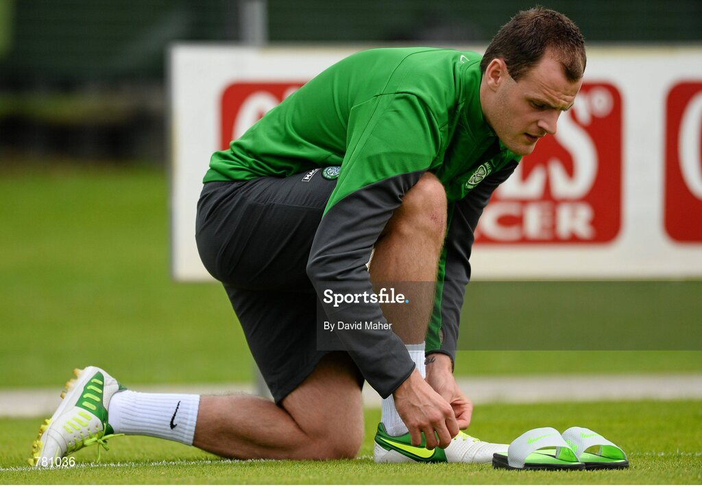 9 August 2013; Glasgow Celtic's Anthony Stokes during squad training ahead of the Dublin Decider against Liverpool on Saturday. Glasgow Celtic Squad Training, Gannon Park, Malahide, Dublin. Picture credit: David Maher / SPORTSFILE
