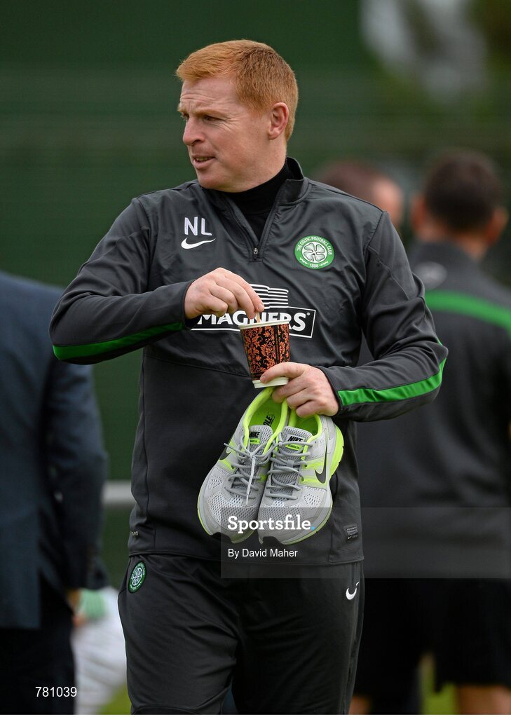 9 August 2013; Glasgow Celtic manager Neil Lennon during squad training ahead of the Dublin Decider against Liverpool on Saturday. Glasgow Celtic Squad Training, Gannon Park, Malahide, Dublin. Picture credit: David Maher / SPORTSFILE