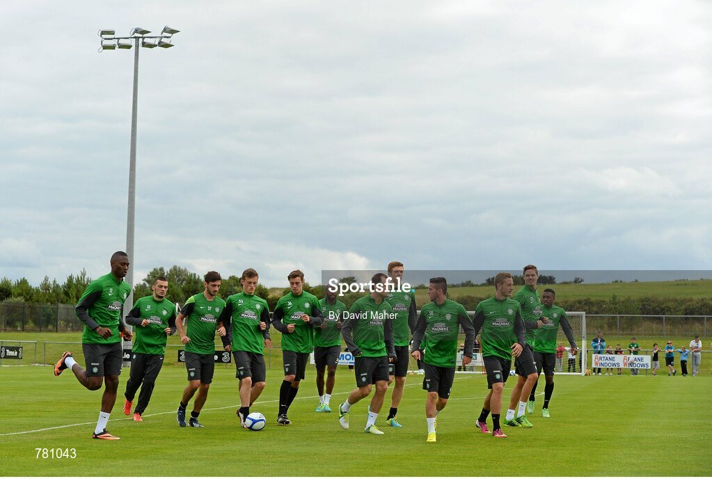 9 August 2013; A general view of Glasgow Celtic squad training ahead of the Dublin Decider against Liverpool on Saturday. Glasgow Celtic Squad Training, Gannon Park, Malahide, Dublin. Picture credit: David Maher / SPORTSFILE