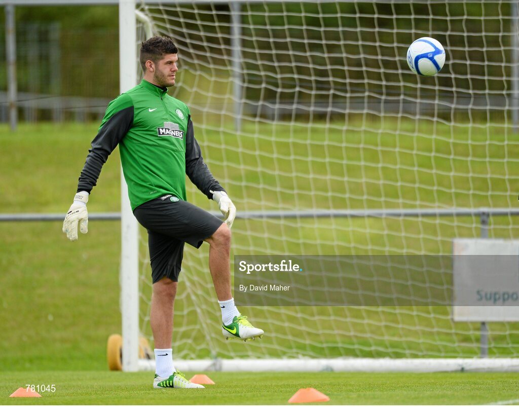 9 August 2013; Glasgow Celtic's Fraser Forster during squad training ahead of the Dublin Decider against Liverpool on Saturday. Glasgow Celtic Squad Training, Gannon Park, Malahide, Dublin. Picture credit: David Maher / SPORTSFILE
