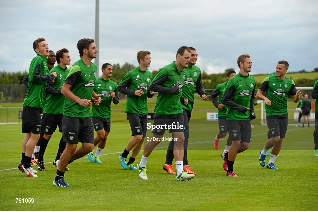 9 August 2013; A general view of Glasgow Celtic squad training ahead of the Dublin Decider against Liverpool on Saturday. Glasgow Celtic Squad Training, Gannon Park, Malahide, Dublin. Picture credit: David Maher / SPORTSFILE