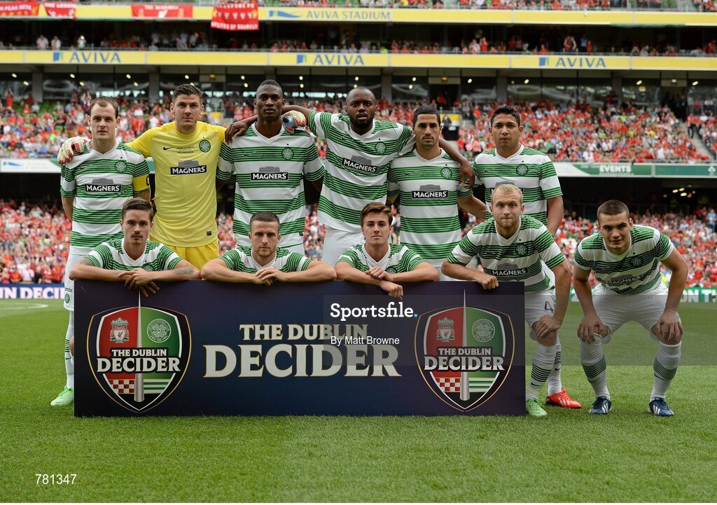 10 August 2013; The Glasgow Celtic XI team. Dublin Decider, Liverpool XI v Glasgow Celtic XI, Aviva Stadium, Lansdowne Road, Dublin. Picture credit: Matt Browne / SPORTSFILE