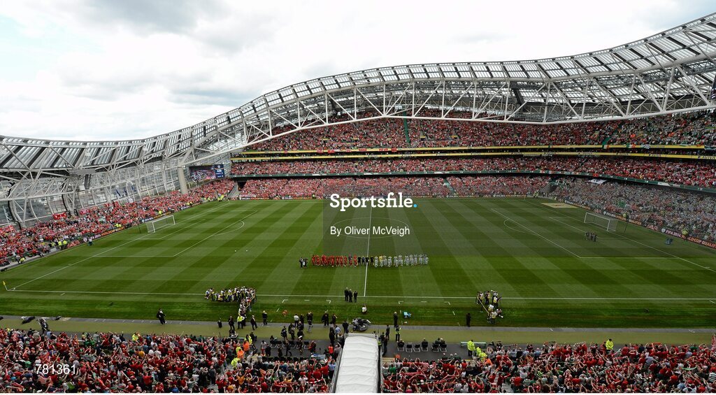 10 August 2013; A general view of the Aviva Stadium ahead of the game. Dublin Decider, Liverpool XI v Glasgow Celtic XI, Aviva Stadium, Lansdowne Road, Dublin. Picture credit: Oliver McVeigh / SPORTSFILE