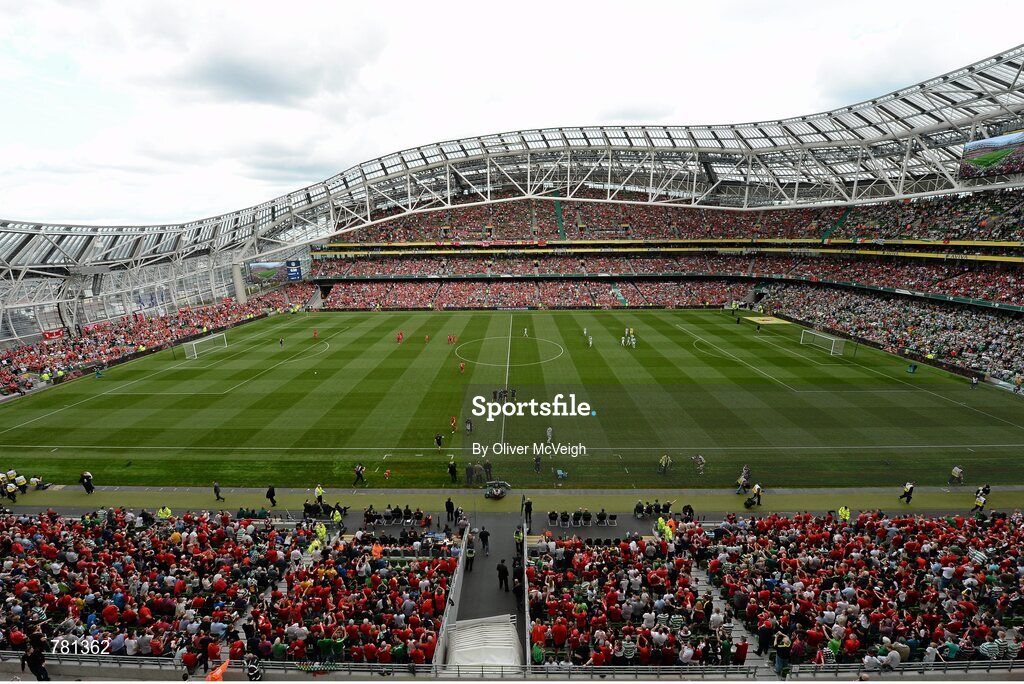 10 August 2013; A general view of the Aviva Stadium ahead of the game. Dublin Decider, Liverpool XI v Glasgow Celtic XI, Aviva Stadium, Lansdowne Road, Dublin. Picture credit: Oliver McVeigh / SPORTSFILE
