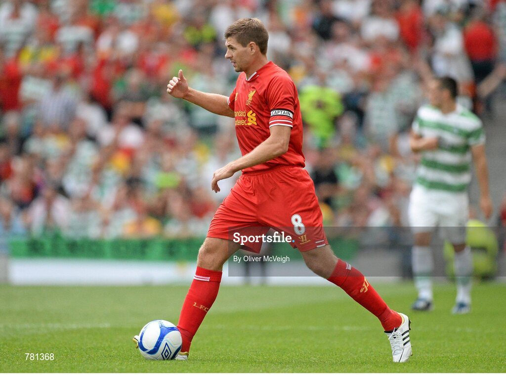 10 August 2013; Steven Gerrard, Liverpool XI. Dublin Decider, Liverpool XI v Glasgow Celtic XI, Aviva Stadium, Lansdowne Road, Dublin. Picture credit: Oliver McVeigh / SPORTSFILE