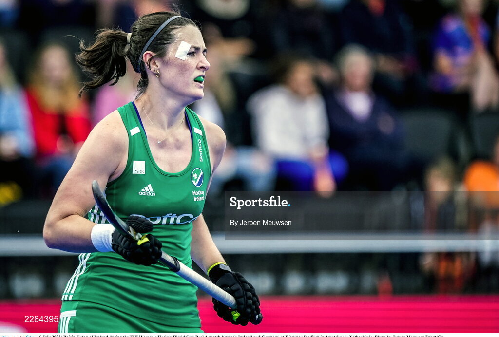 6 July 2022; Roisin Upton of Ireland during the FIH Women's Hockey World Cup Pool A match between Ireland and Germany at Wagener Stadium in Amstelveen, Netherlands. Photo by Jeroen Meuwsen/Sportsfile