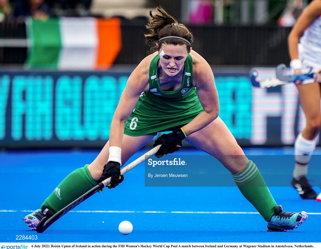 6 July 2022; Roisin Upton of Ireland in action during the FIH Women's Hockey World Cup Pool A match between Ireland and Germany at Wagener Stadium in Amstelveen, Netherlands. Photo by Jeroen Meuwsen/Sportsfile