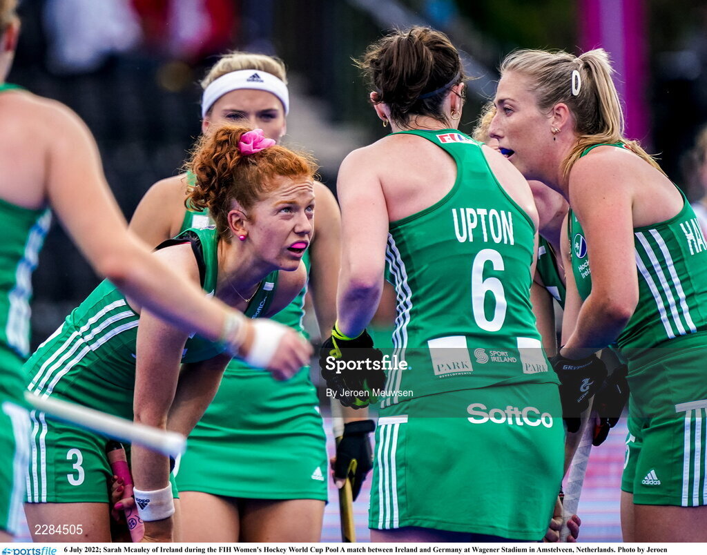6 July 2022; Sarah Mcauley of Ireland during the FIH Women's Hockey World Cup Pool A match between Ireland and Germany at Wagener Stadium in Amstelveen, Netherlands. Photo by Jeroen Meuwsen/Sportsfile