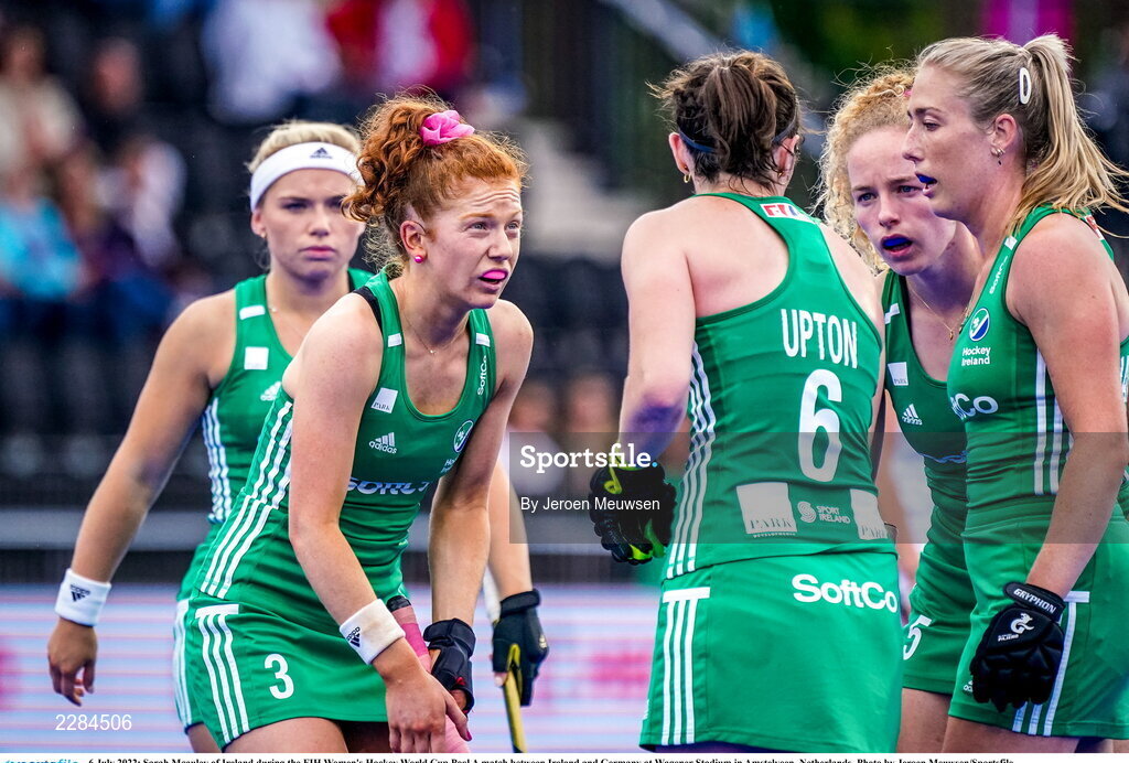6 July 2022; Sarah Mcauley of Ireland during the FIH Women's Hockey World Cup Pool A match between Ireland and Germany at Wagener Stadium in Amstelveen, Netherlands. Photo by Jeroen Meuwsen/Sportsfile