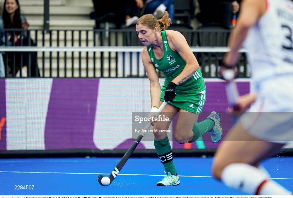 6 July 2022; Kathryn Mullan of Ireland during the FIH Women's Hockey World Cup Pool A match between Ireland and Germany at Wagener Stadium in Amstelveen, Netherlands. Photo by Jeroen Meuwsen/Sportsfile