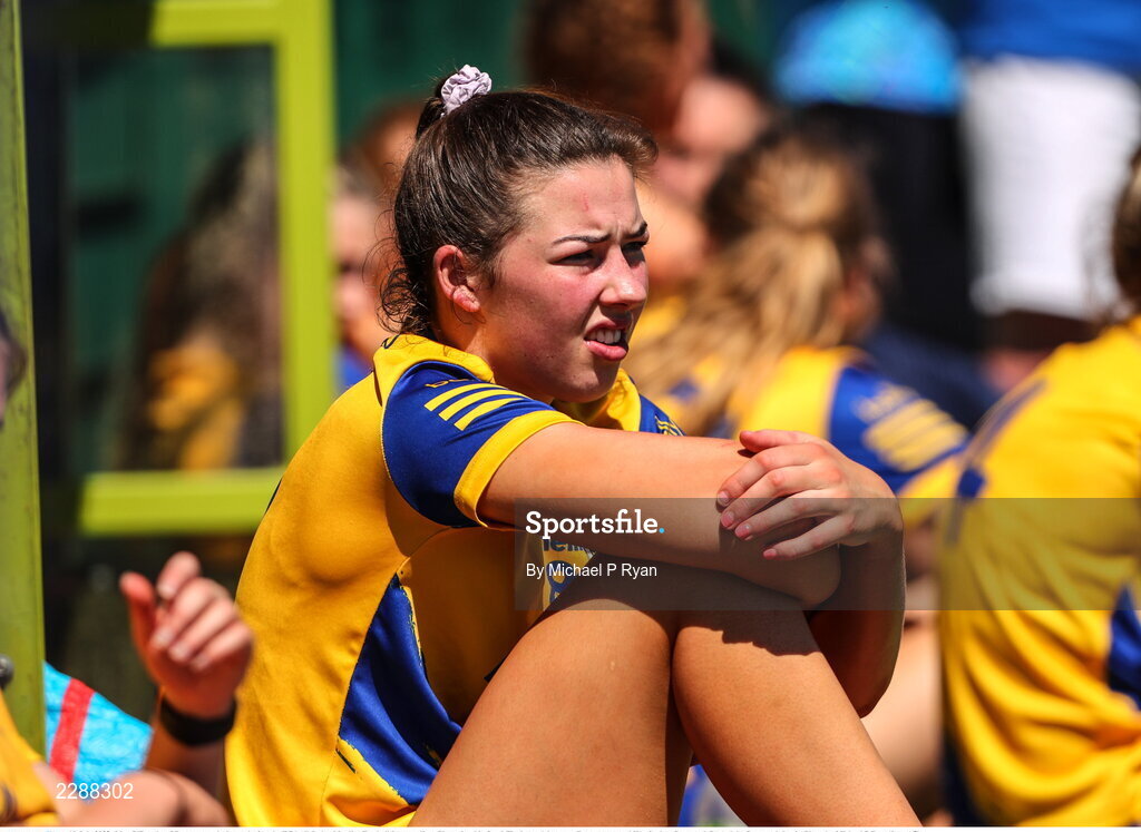 10 July 2022; Lisa O'Rourke of Roscommon looks on during the TG4 All-Ireland Ladies Football Intermediate Championship Semi-Final match between Roscommon and Wexford at Crettyard GAA club, Crettyard, Laois. Photo by Michael P Ryan/Sportsfile