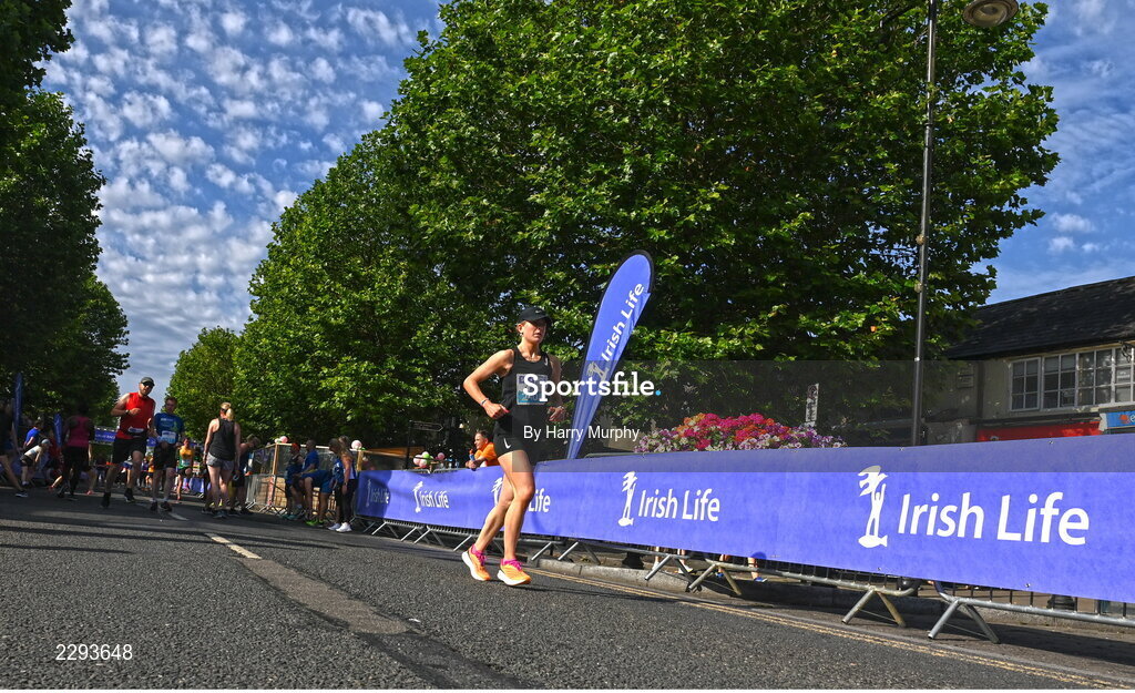 17 July 2022; Breffini Kelly warms up before the Irish Life Dublin Race Series Fingal 10K in Swords, Dublin. Photo by Harry Murphy/Sportsfile