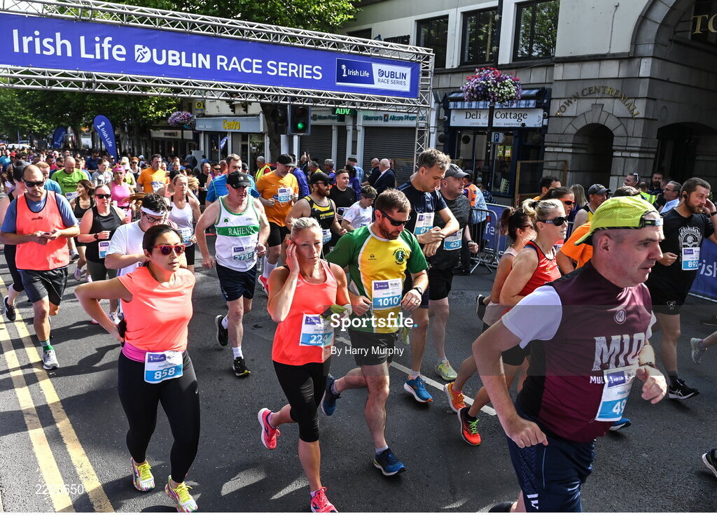 17 July 2022; Participants at the start of the Irish Life Dublin Race Series Fingal 10K in Swords, Dublin. Photo by Harry Murphy/Sportsfile