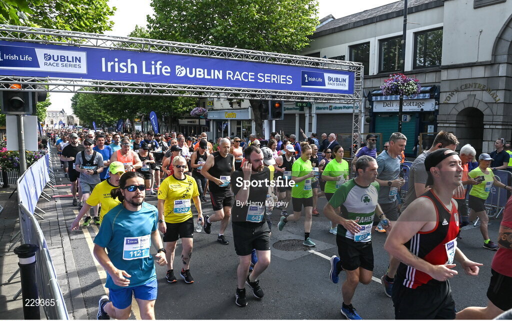 17 July 2022; Participants at the start of the Irish Life Dublin Race Series Fingal 10K in Swords, Dublin. Photo by Harry Murphy/Sportsfile