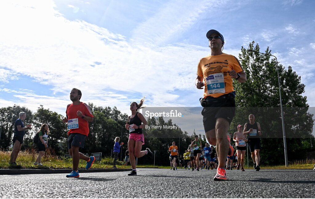 17 July 2022; Mick Clohissey during the Irish Life Dublin Race Series Fingal 10K in Swords, Dublin. Photo by Harry Murphy/Sportsfile