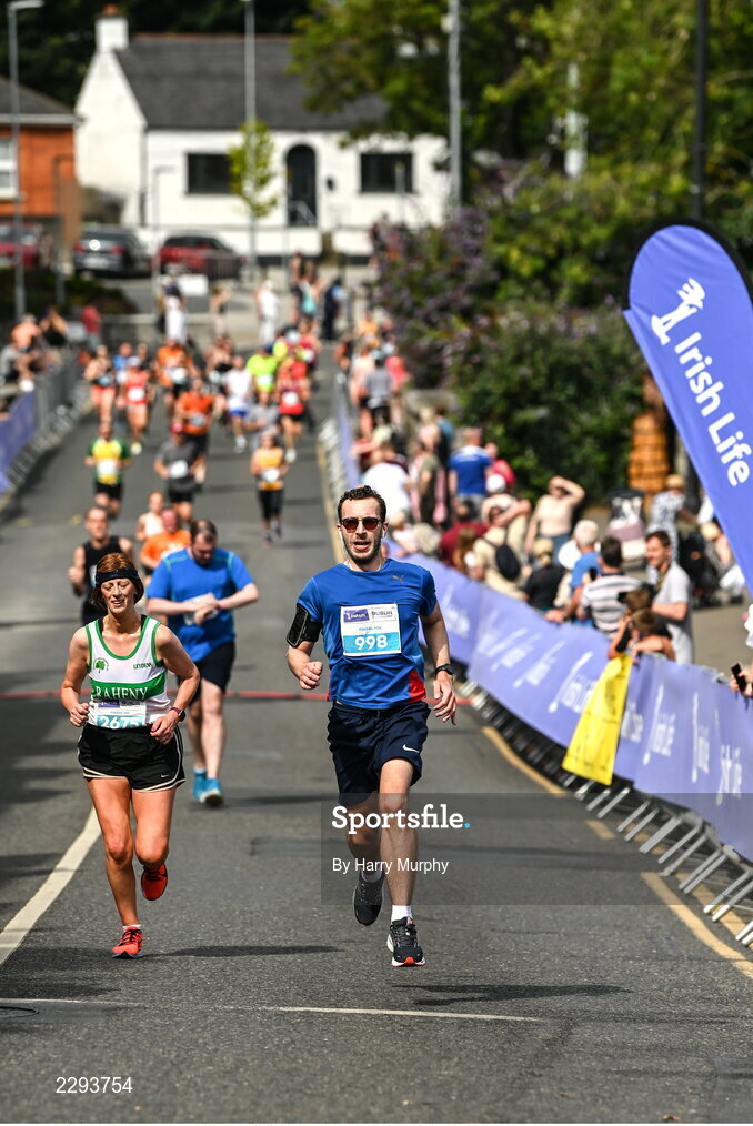 17 July 2022; Ruaridh Thornton makes his way to finishing the Irish Life Dublin Race Series Fingal 10K in Swords, Dublin. Photo by Harry Murphy/Sportsfile