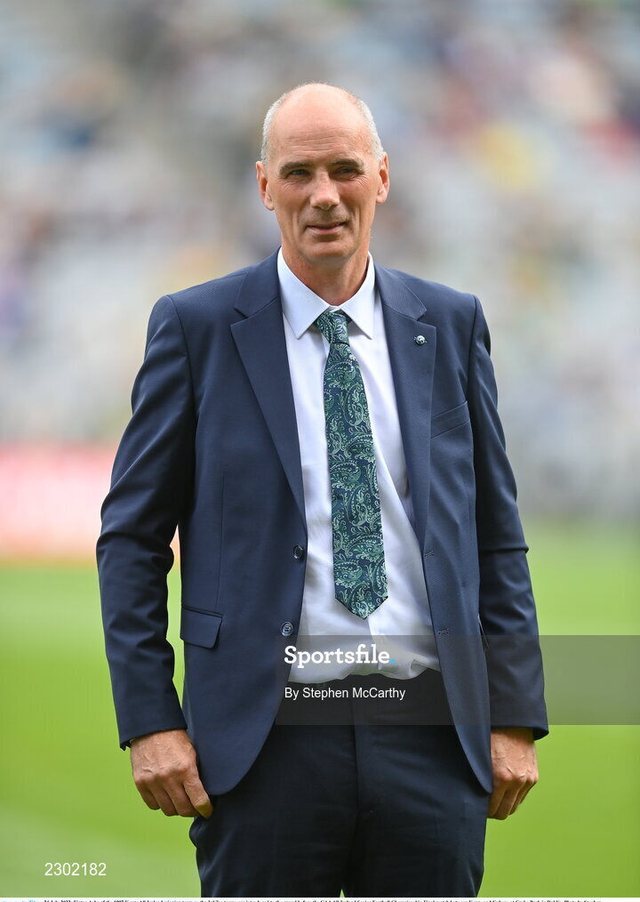 24 July 2022; Fintan Ashe of the 1997 Kerry All-Ireland winning team as the Jubilee teams are introduced to the crowd before the GAA All-Ireland Senior Football Championship Final match between Kerry and Galway at Croke Park in Dublin. Photo by Stephen McCarthy/Sportsfile