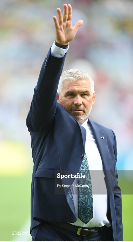 24 July 2022; Stephen Stack of the 1997 Kerry All-Ireland winning team as the Jubilee teams are introduced to the crowd before the GAA All-Ireland Senior Football Championship Final match between Kerry and Galway at Croke Park in Dublin. Photo by Stephen McCarthy/Sportsfile
