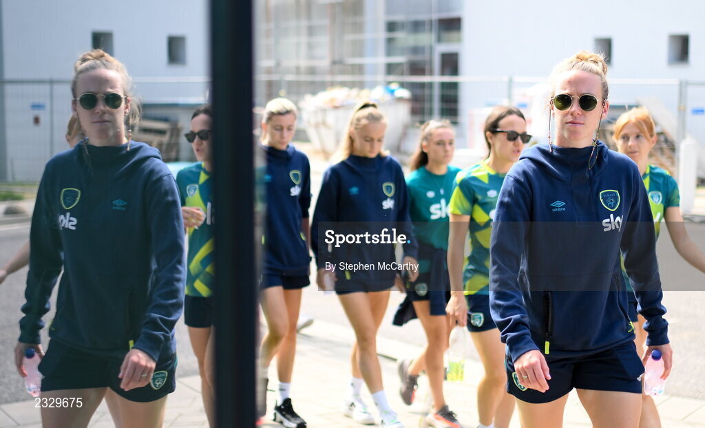6 September 2022; Claire O'Riordan during a team walk near their hotel before the FIFA Women's World Cup 2023 Qualifier match between Slovakia and Republic of Ireland at National Training Centre in Senec, Slovakia. Photo by Stephen McCarthy/Sportsfile