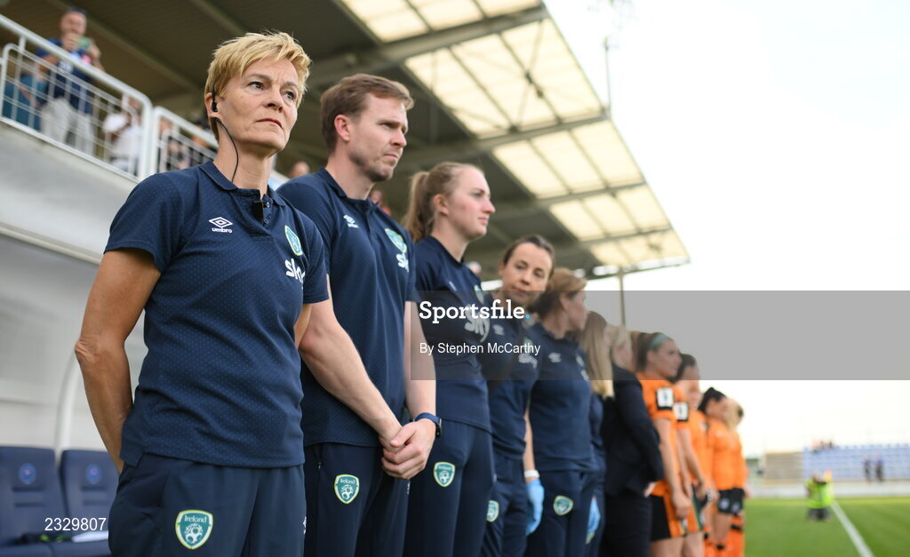 6 September 2022; Republic of Ireland manager Vera Pauw before the FIFA Women's World Cup 2023 Qualifier match between Slovakia and Republic of Ireland at National Training Centre in Senec, Slovakia. Photo by Stephen McCarthy/Sportsfile