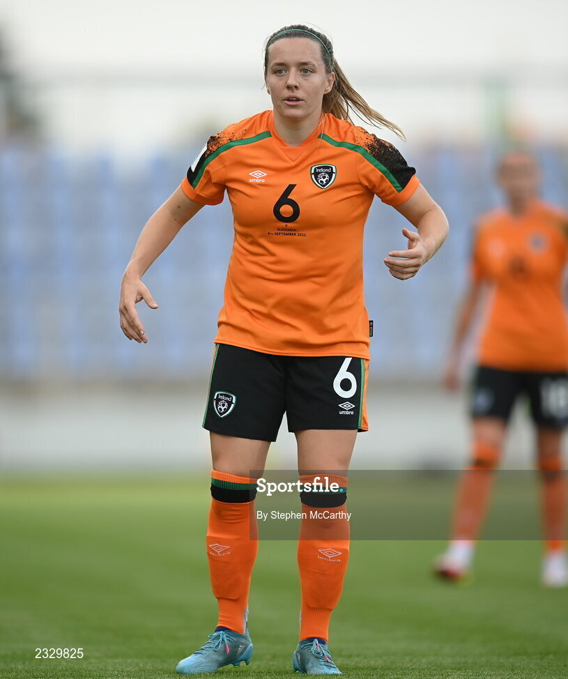 6 September 2022; Harriet Scott of Republic of Ireland during the FIFA Women's World Cup 2023 Qualifier match between Slovakia and Republic of Ireland at National Training Centre in Senec, Slovakia. Photo by Stephen McCarthy/Sportsfile