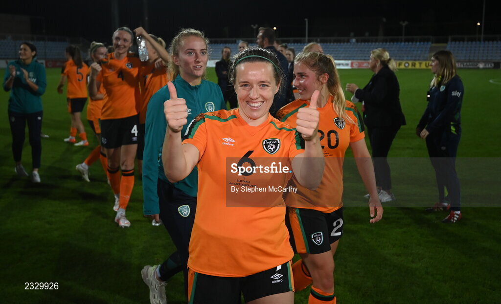 6 September 2022; Harriet Scott of Republic of Ireland after during the FIFA Women's World Cup 2023 Qualifier match between Slovakia and Republic of Ireland at National Training Centre in Senec, Slovakia. Photo by Stephen McCarthy/Sportsfile