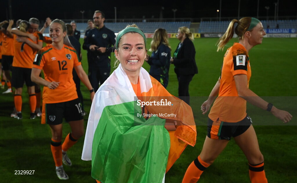 6 September 2022; Denise O'Sullivan of Republic of Ireland after the FIFA Women's World Cup 2023 Qualifier match between Slovakia and Republic of Ireland at National Training Centre in Senec, Slovakia. Photo by Stephen McCarthy/Sportsfile