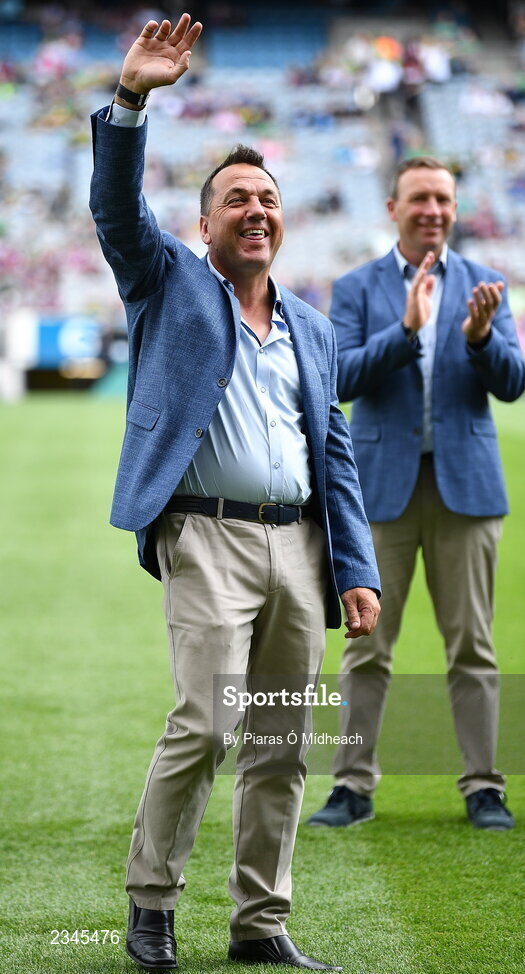 24 July 2022; Brendan Reilly of the 1996 Meath All-Ireland winning team as the Jubilee teams are introduced to the crowd before the GAA All-Ireland Senior Football Championship Final match between Kerry and Galway at Croke Park in Dublin. Photo by Piaras Ó Mídheach/Sportsfile