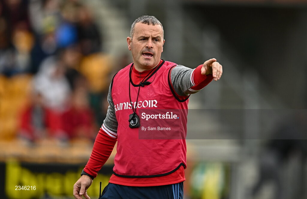 2 October 2022; Shinrone manager Trevor Fletcher before the Offaly County Senior Hurling Championship Final match between Kilcormac-Killoughey and Shinrone at O'Connor Park in Tullamore, Offaly. Photo by Sam Barnes/Sportsfile