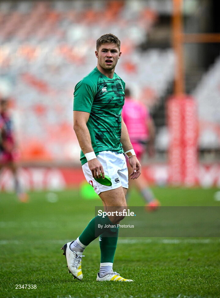 5 October 2022; Jack Crowley of Emerging Ireland before the Toyota Challenge match between Airlink Pumas and Emerging Ireland at Toyota Stadium in Bloemfontein, South Africa. Photo by Johan Pretorius/Sportsfile