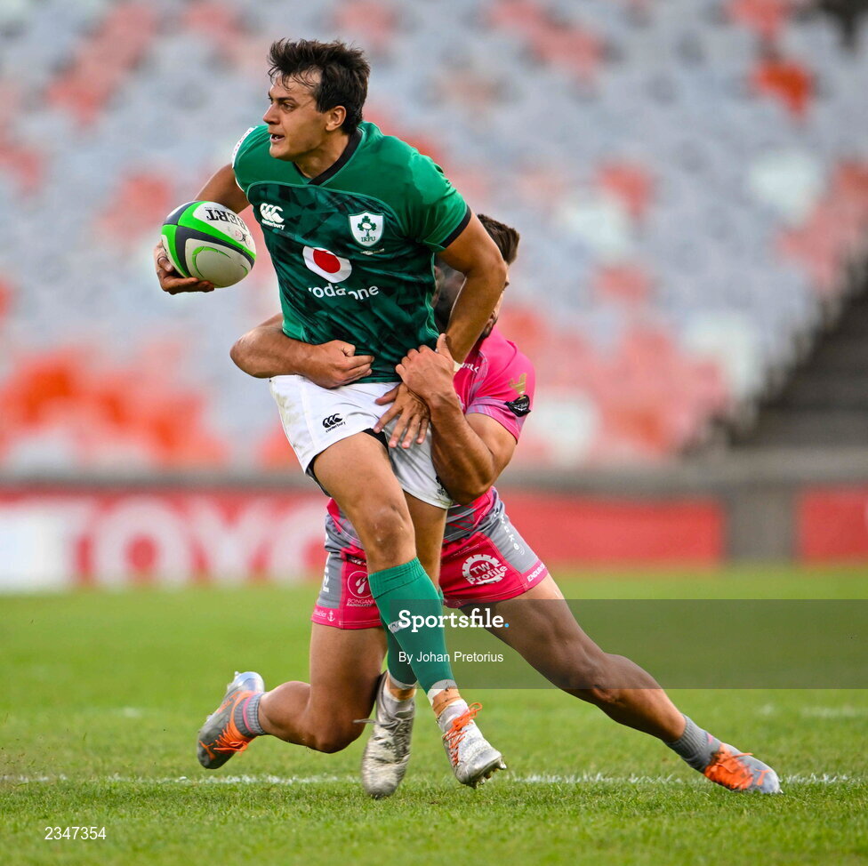 5 October 2022; Antoine Frisch of Emerging Ireland in action during the Toyota Challenge match between Airlink Pumas and Emerging Ireland at Toyota Stadium in Bloemfontein, South Africa. Photo by Johan Pretorius/Sportsfile