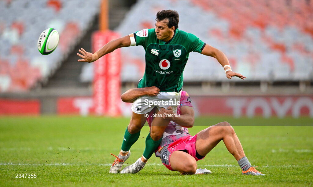 5 October 2022; Antoine Frisch of Emerging Ireland in action during the Toyota Challenge match between Airlink Pumas and Emerging Ireland at Toyota Stadium in Bloemfontein, South Africa. Photo by Johan Pretorius/Sportsfile