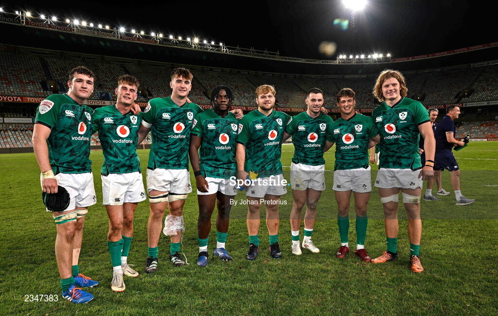 5 October 2022; Emerging Ireland team after the Toyota Challenge match between Airlink Pumas and Emerging Ireland at Toyota Stadium in Bloemfontein, South Africa. Photo by Johan Pretorius/Sportsfile