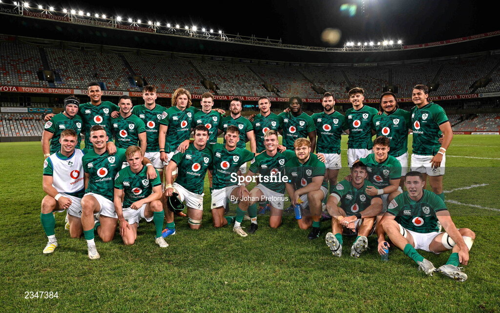 5 October 2022; Emerging Ireland team after the Toyota Challenge match between Airlink Pumas and Emerging Ireland at Toyota Stadium in Bloemfontein, South Africa. Photo by Johan Pretorius/Sportsfile
