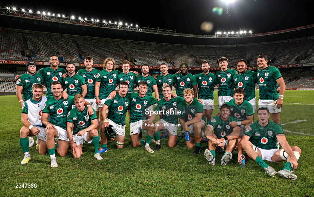 5 October 2022; Emerging Ireland team after the Toyota Challenge match between Airlink Pumas and Emerging Ireland at Toyota Stadium in Bloemfontein, South Africa. Photo by Johan Pretorius/Sportsfile