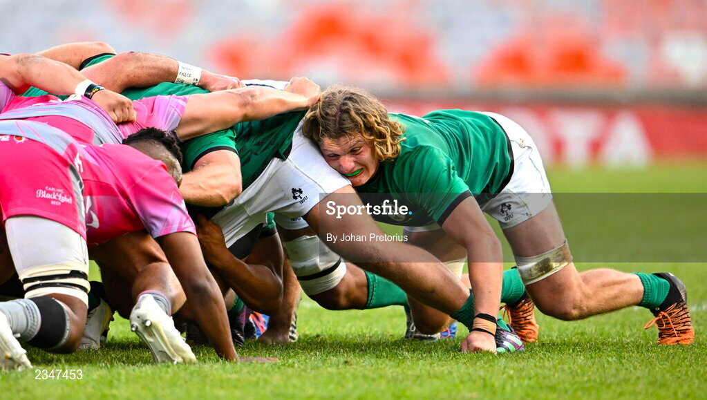 5 October 2022; Cian Prendergast of Emerging Ireland during the Toyota Challenge match between Airlink Pumas and Emerging Ireland at Toyota Stadium in Bloemfontein, South Africa. Photo by Johan Pretorius/Sportsfile