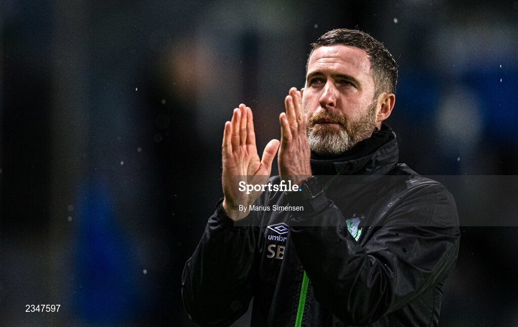 6 October 2022; Shamrock Rovers manager Stephen Bradley after his side's defeat in the UEFA Europa Conference League group F match between Molde and Shamrock Rovers at Aker Stadion in Molde, Norway. Photo by Marius Simensen/Sportsfile