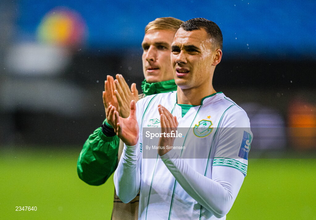 6 October 2022; Graham Burke of Shamrock Rovers after the UEFA Europa Conference League group F match between Molde and Shamrock Rovers at Aker Stadion in Molde, Norway. Photo by Marius Simensen/Sportsfile