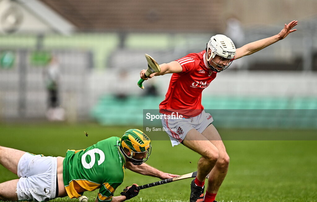 2 October 2022; Luke Watkins of Shinrone is tackled by Damien Kilmartin of Kilcormac - Killoughey during the Offaly County Senior Hurling Championship Final match between Kilcormac-Killoughey and Shinrone at O'Connor Park in Tullamore, Offaly. Photo by Sam Barnes/Sportsfile