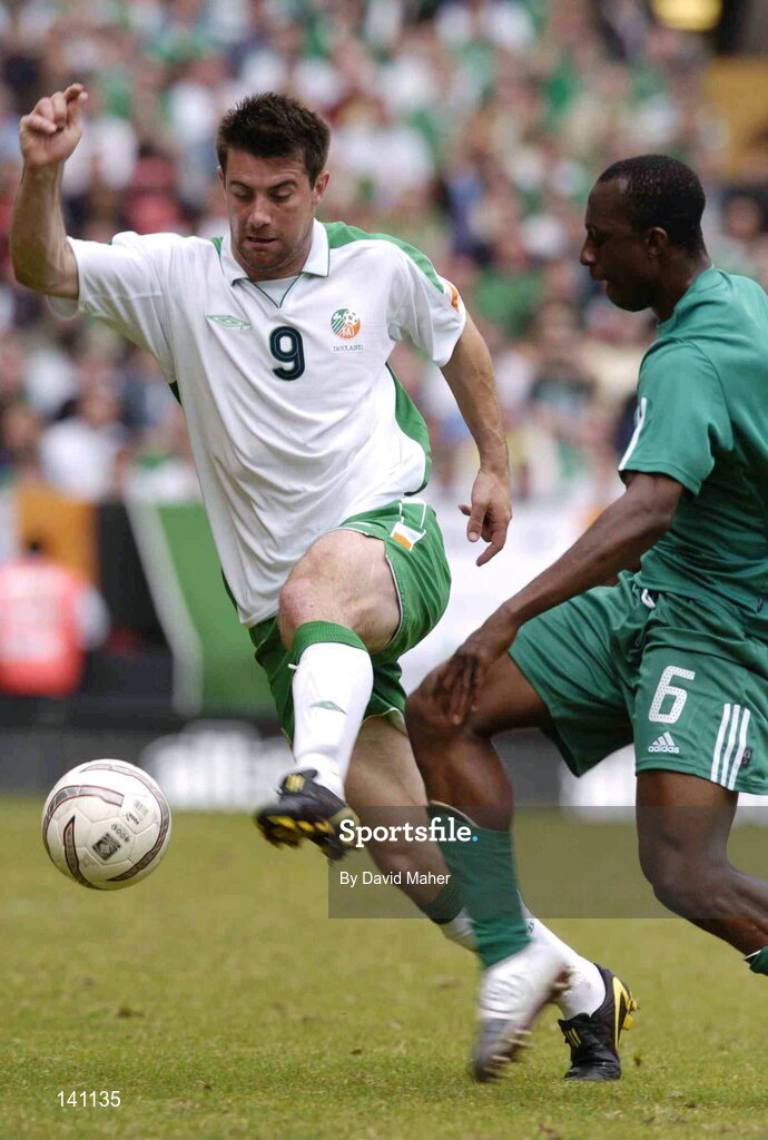 29 May 2004; Alan Lee, Republic of Ireland, in action against Joseph Enakhire, Nigeria. Unity Cup, Republic of Ireland v Nigeria, The Valley, London. Picture credit; David Maher / SPORTSFILE