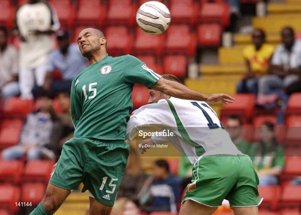 29 May 2004; Stephen McPhail, Republic of Ireland, in action against George Abbey, Nigeria. Unity Cup, Republic of Ireland v Nigeria, The Valley, London. Picture credit; David Maher / SPORTSFILE