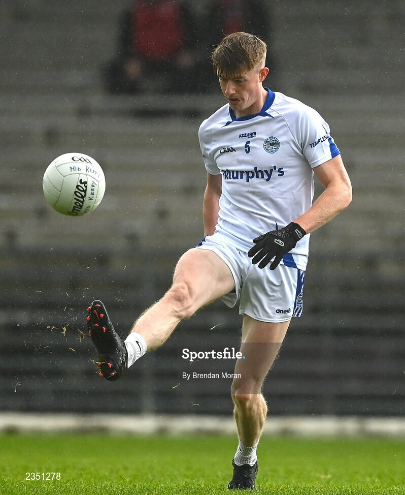 9 October 2022; Patrick Clifford of Templenoe during the Kerry County Senior Club Football Championship quarter-final match between Mid Kerry and Templenoe at Fitzgerald Stadium in Killarney, Kerry. Photo by Brendan Moran/Sportsfile