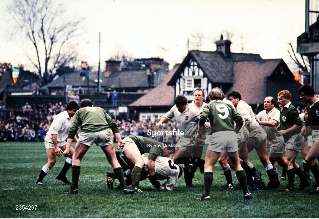 19 March 1983; Gary Pearse of England is tackled by Phil Orr of Ireland during the Five Nations Rugby Championship match between Ireland and England at Lansdowne Road in Dublin. Photo by Ray McManus/Sportsfile