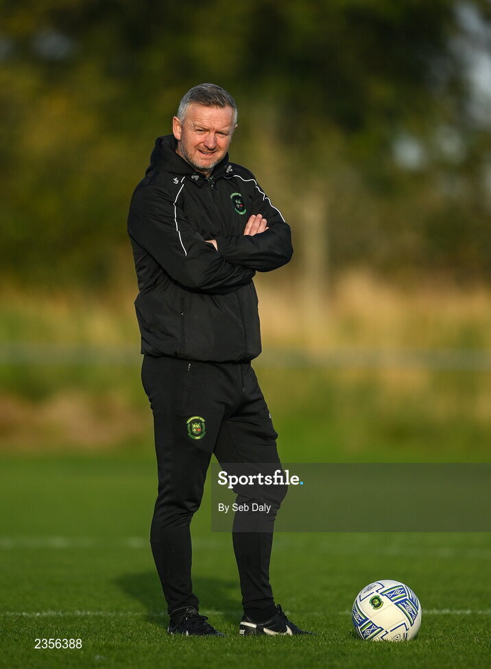 22 October 2022; Peamount United manager James O'Callaghan before the SSE Airtricity Women's National League match between Peamount United and Wexford Youths at PRL Park in Greenogue, Dublin. Photo by Seb Daly/Sportsfile