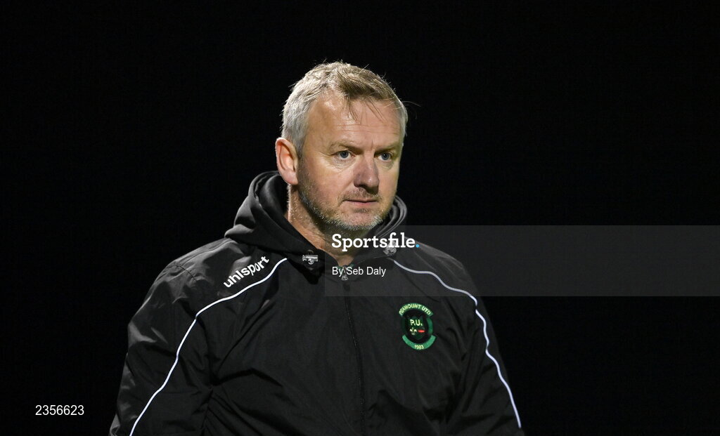 22 October 2022; Peamount United manager James O'Callaghan during the SSE Airtricity Women's National League match between Peamount United and Wexford Youths at PRL Park in Greenogue, Dublin. Photo by Seb Daly/Sportsfile