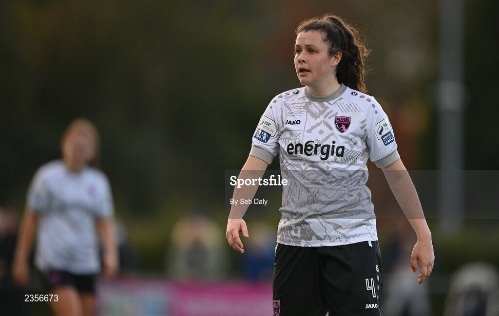 22 October 2022; Della Doherty of Wexford Youths during the SSE Airtricity Women's National League match between Peamount United and Wexford Youths at PRL Park in Greenogue, Dublin. Photo by Seb Daly/Sportsfile