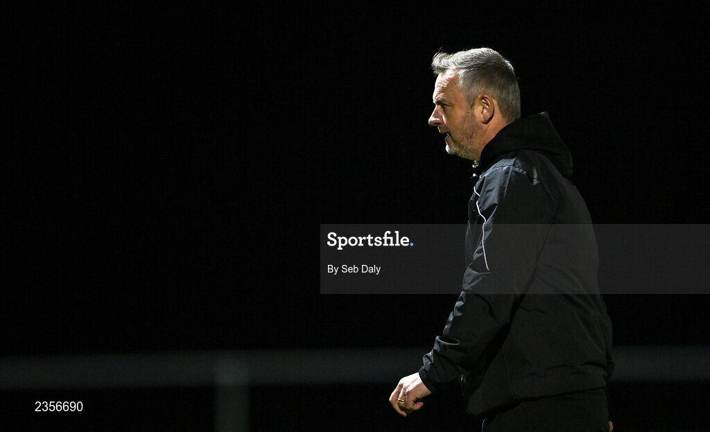 22 October 2022; Peamount United manager James O'Callaghan after his side's drawn SSE Airtricity Women's National League match between Peamount United and Wexford Youths at PRL Park in Greenogue, Dublin. Photo by Seb Daly/Sportsfile